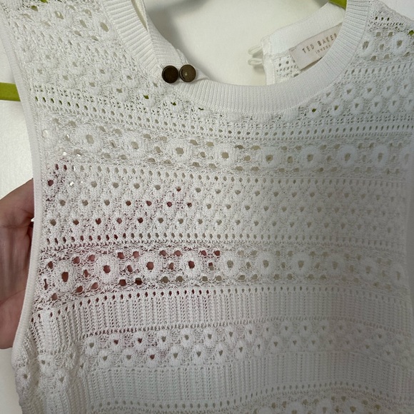 TED BAKER MALEKO LACE STITCH DRESS, WHITE,size:1,zero waste,GREAT FOR HOLIDAYS! - Picture 9 of 15